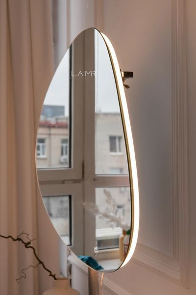 Зеркало с LED подсветкой стены фигурное Nuvola 2 - с сенсором касания 25821678100100-L фото