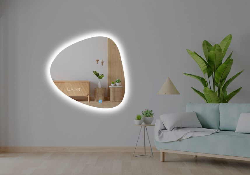 Зеркало с LED подсветкой стены фигурное Nuvola 2 - с сенсором касания 25821678100100-L фото