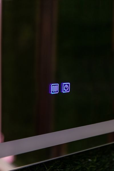 Дзеркало з двома LED підсвітками закруглене Anvi - два сенсора та підігрів дзеркала #anx 1141371631688070 фото
