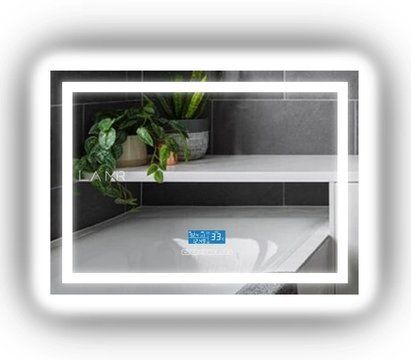 Смарт зеркало с двумя LED подсветками прямоугольное Karnet - с bluetooth и подогревом зеркала #ks2 13613030827810080 фото