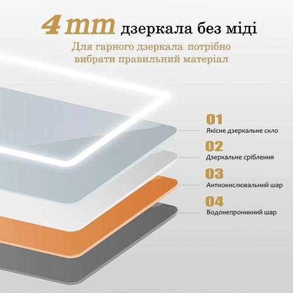 Дзеркало з підсвіткою обличчя LED овальне Polo 1 - з датчиком руху 172123385080 фото