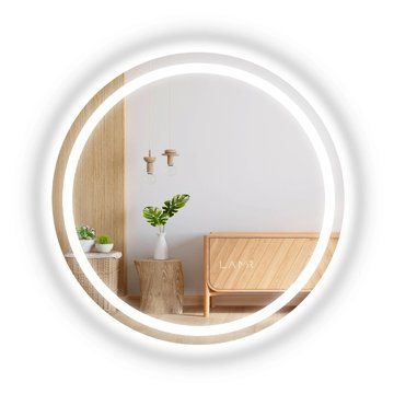 Зеркало с двумя LED подсветками круглое Amica - с датчиком движения руки #ac2 11099586060 фото