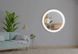Косметическое зеркало с подсветкой лица LED круглое Amica - три сенсора, часы, линза с подсветкой и подогрев зеркала #alw 110116163312389090 фото 3