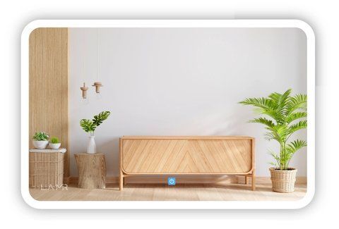 Зеркало с подсветкой LED контурне закругленное Ahana - с сенсором касания 18116788060 фото
