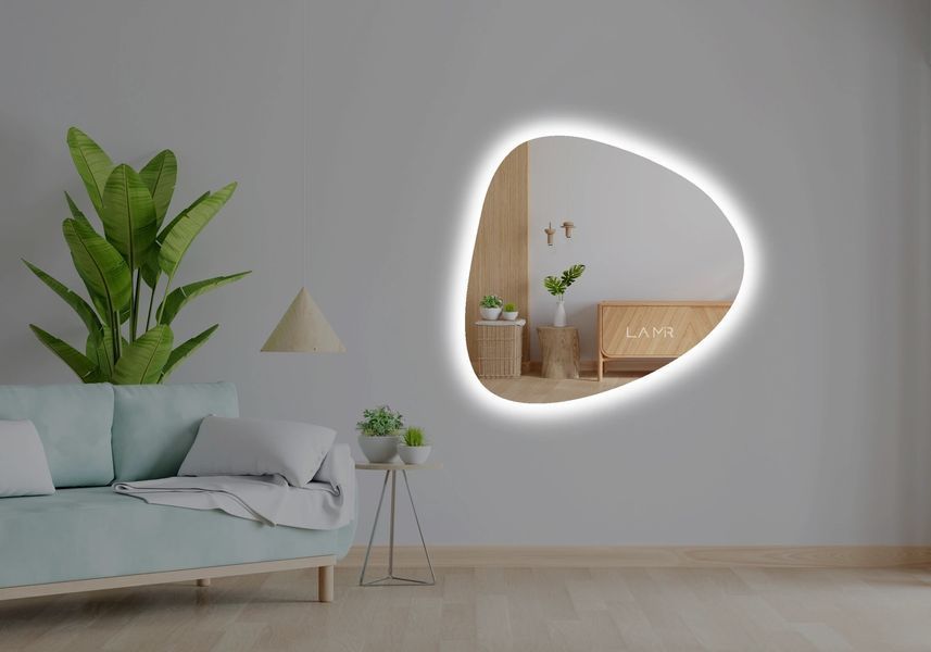 Зеркало с LED подсветкой стены фигурное Nuvola 2 - от вашего выключателя 258223687070-R фото