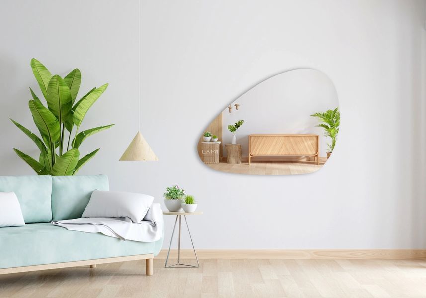 Зеркало с LED подсветкой стены фигурное Oyster - от вашего выключателя 185193686045-R-dw фото