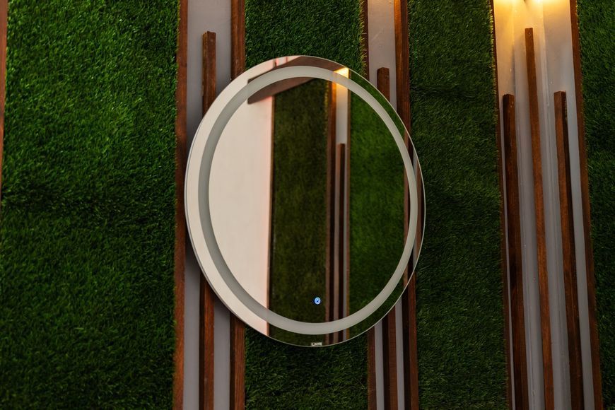 Дзеркало з двома LED підсвітками кругле Amica - з сенсором дотику #ac2 110199786060 фото