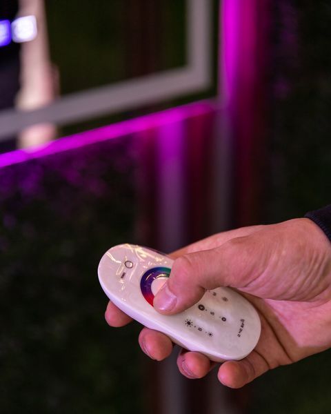 Зеркало с двумя LED подсветками прямоугольное Karnet - два сенсора и подогрев зеркала #kx 1361411631687060-rgb фото