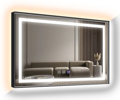 LED-зеркало с динамической подсветкой в раме Karnet - с тремя сенсорами и подогревом 63615016321817060 фото