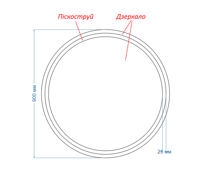Дзеркало з двома LED підсвітками кругле Amica - від вашого вимикача #ac2 110893689090 фото