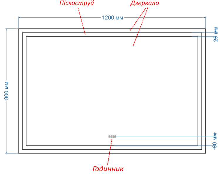 Зеркало в черной раме ПВХ с подсветкой лица LED прямоугольное Karnet - от вашего выключателя, часами #kwf 6361211368112080 фото