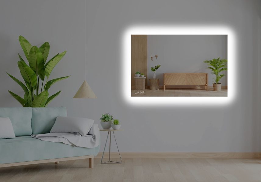 Зеркало с LED подсветкой стены прямоугольное Lucia - от вашего выключателя #lc 1391936812080 фото